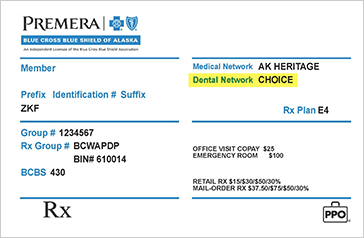 ID card front Premera ID card front Premera