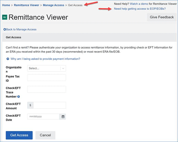 remittance viewer