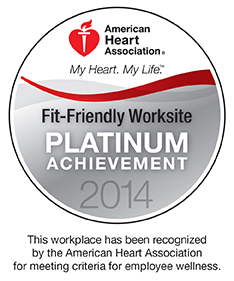 American Heart Association Fit-Friendly Company - Platinum Achievement 2012