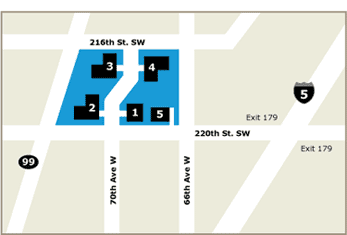 Map of Premera's Mountlake Terrace Campus